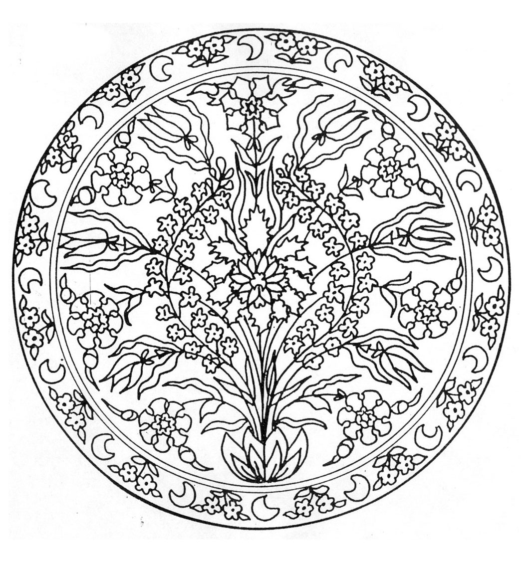 Big vegetable to print and color. In this Mandala, the vegetal world is perfectly integrated. Print it for free and color it ! Still your mind : this is essential to get the most out of coloring to reduce your anxiety.